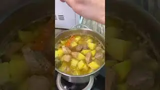 Stewed potatoes with meat