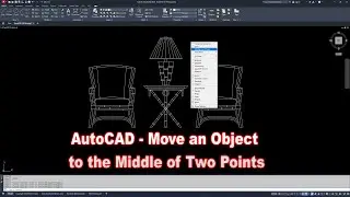 AutoCAD |  Move an Object to the Middle of Two Points