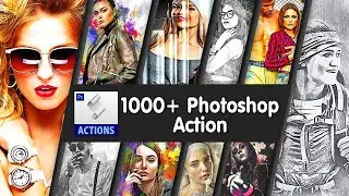 ⚡ Ultimate 1000+ Photoshop Action Collection | Free Download | Professional Photo Editing Presets
