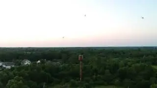Пролетая над гнездом аиста.