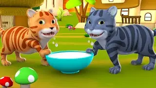 The Monkey And Two Cats 3D Animated Hindi Moral Stories for Kids Tales