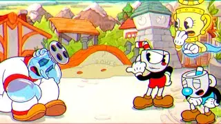 Cuphead & Mugman destroy Saltbaker Bakery Shop with the help of Ms. Chalice (cutscenes)