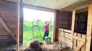 ПРОРЕЗАЛИ ОГРОМНУЮ ДЫРУ В СТЕНЕ! ПОДАРОК ОТ ПОДПИСЧИКОВ! НАША ФЕРМА! ЖИЗНЬ ПРОСТЫХ ЛЮДЕЙ В ДЕРЕВНЕ!