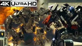 Трансформеры 1 Оптимус Прайм убивает Боункрашера в 4k Ultra HD 60fps