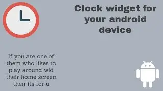 Clear Clock widget for your android device