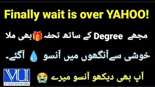 Received Surprise gift 🎁 from VU with my MCS Degree| VU INSECT ki ankho ma aanso | VU Degree Details