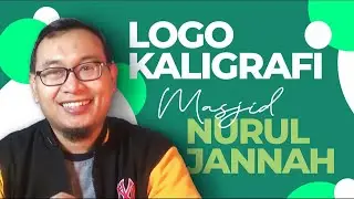Logo Kaligrafi untuk Masjid Nurul Jannah. Logo Gratis untuk Dakwah Islam dan Lembaga non Profit