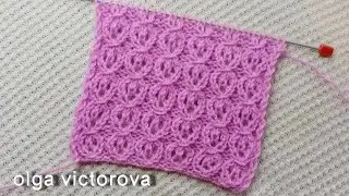 Веселенькие колечки Ажурный узор 592 Узоры спицами