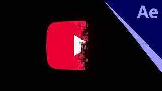 after effects pixel disintegration logo reveal tutorial | Youtube Logo Reveal