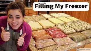Filling My Freezer with 21 Homemade Freezer Meals All From Scratch!