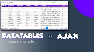 Mostrar Base de datos con Ajax - Datatables