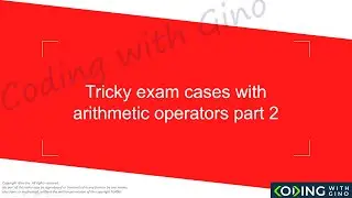 Part 2 - Tricky practice questions on arithmetic operators for java 11 certification exam 1z0-819