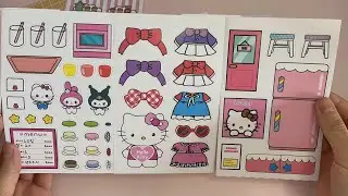 Hello kitty quiet book | Tutorial paper craft {DIY} [How to make Hello Kitty Cake Shop]