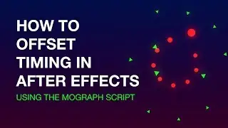 How to offset timing easily in after effects using the mograph script