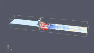 Flow around two piers with REEF3D