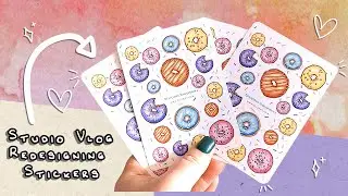 Studio Vlog | Redesigning Stickers | Art & Business Struggles | Keyboard for iPad