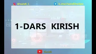 Web dasturlash.1-dars. Kirish