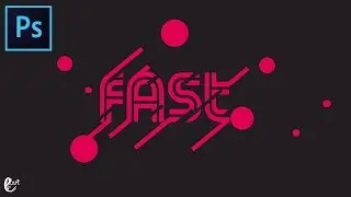 Fast Effect Text Flat Design - Tutorial Photoshop || File PSD Download