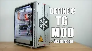 Fractal Design Define C TG Tempered Glass mod and custom water cooling loop