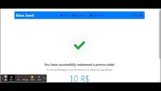New 10robux code in bloxland redeem fast
