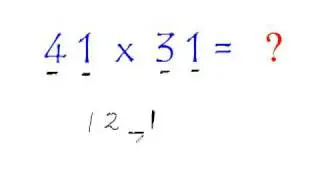 Trick 1 : Fast Math to multiply numbers -- 2 Digit Numbers