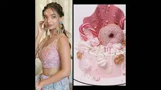same dress colour cake/anushka sen vs cake