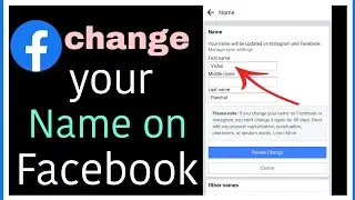 How to change your Name on facebook i'd name change
