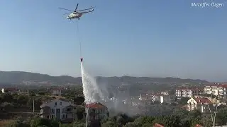Datça'da Yangın - Kuvvetli Esen Rüzgarda Zamanında Müdahale Felaketi Önledi