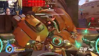 Surprise D.Va Ult - Quintuple Kill - Streamed on TwitchTV [LadyNinjaGaming]