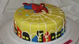 Торт Человек Паук.  Spider-Man.
