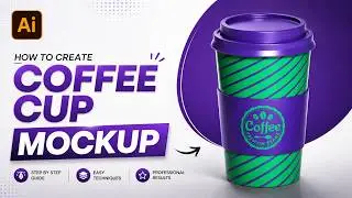 Learn how to make a Paper Coffee Cup in Illustrator | English Sub | हिंदी / اردو