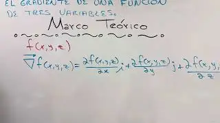 GRADIENTE DE UNA FUNCIÓN DE TRES VARIABLES Marco Teórico.