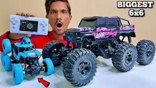 Biggest Powerful RC Monster 6WD Car Unboxing & Testing - Chatpat toy tv