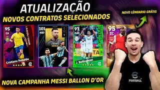 ATUALIZAÇÃO,NOVA CAMPANHA MESSI BOLA DE OURO,NOVO LENDÁRIO,JOGADORES GRÁTIS NO EFOOTBALL 2024 MOBILE