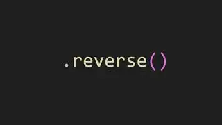 Array.reverse() In JS