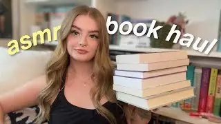 ASMR book haul with bookish triggers 🦋 romance, nonfiction, special editions