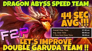 LET'S IMPROVE DOUBLE GARUDA TEAM !!! F2P DRAGON ABYSS HARD SPEED TEAM SUMMONERS WAR