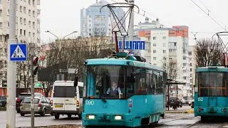 ПОЕЗДКА на ТРАМВАЕ бкм 60102 (БОРТ.НОМЕР 090) МАРШРУТ 5