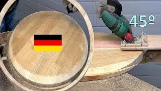 So schneiden Sie eine Fase in einen Holzkreis mit einer Stichsäge