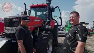 Трактор KAT  и плуг Jeegee на дне поля в Кургане (Областной день Поля Курган 2023)