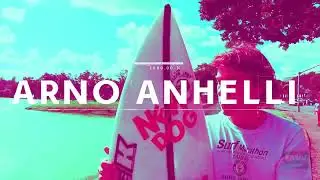 Chamada da entrevista com o surfista Arno Anhelli apresentado por Guilherme Andreoli