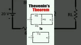 Thevenin's Theorem Explained in Hindi | Part-1 #shorts