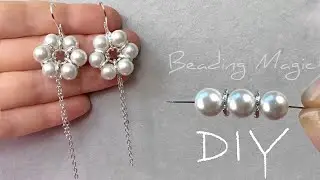 Easy Beaded Earrings Tutorial: Daisy Beaded Earrings