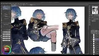 genshin impact - Xingqiu speedpaint (clip studio paint)