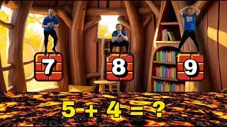 THE FLOOR IS LAVA Part 2 | Math Addition Fitness Game | Educational Brain Break Exercise for Kids 🌋🥵