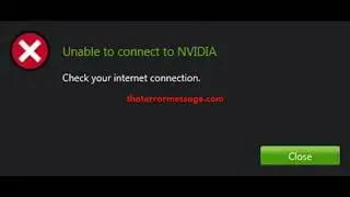 Unable to connect to NVIDIA