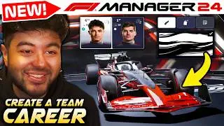 F1 Manager 24 Gameplay: 'CREATE A TEAM' CAREER Part 1: In Depth Preview! My First Race!