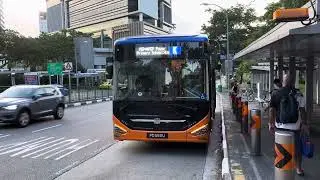 NUS Internal Shuttle - Zhongtong LCK6126EVG N12 (PD593U) on NUS Bus K departing Bus Stop 18339