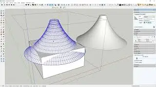 How to  make tensile double cone structure in sketchup.