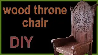 Wood throne chair.